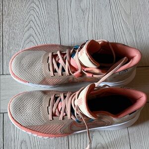Nike Coral and Tan Sneakers